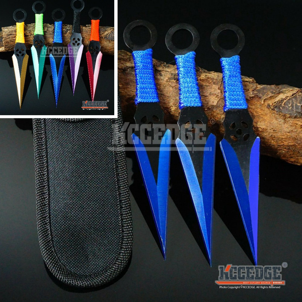 Black Kunai Throwing Knives - Throwing Kunai Set - Ninja Kunai Knives