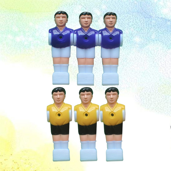 BESPORTBLE 6PCS Rod Soccer Foosball Table Football Man Soccer Player Replacement Parts for Table Football Random Color Supplies 