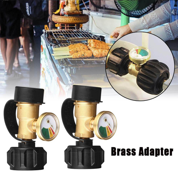 Universal BBQ Gas Grill Propane Tank Pressure Meter RV Camper Brass