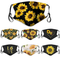 butterfly, Cotton, mouthmask, Sunflowers