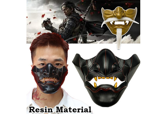 Ghost Of Tsushima Samurai Mask Mask Resin Mezzo Faccia Guise