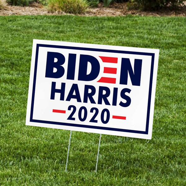 2020 Biden Trump Yard Sign with Stakes H-Frame Ground Stake Sign Holder ...