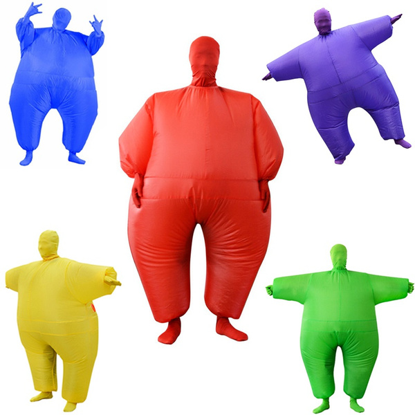 Adult Inflatable Suit Fat Suit Costume Fat Chub Sumo Blow Up Fancy Dress Costume Wish