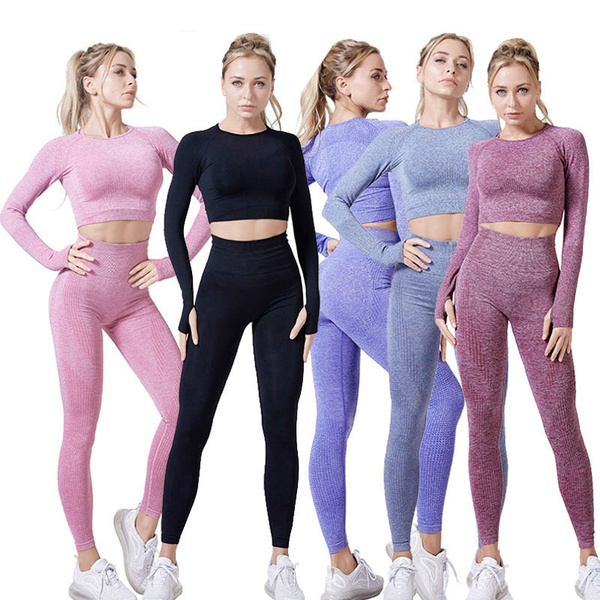 Long Sleeved Ladies Sportswear: Fashionable And Comfortable Fitness Ladies  Pant Suits For Gym And Workouts From Jasonstuff, $13.73