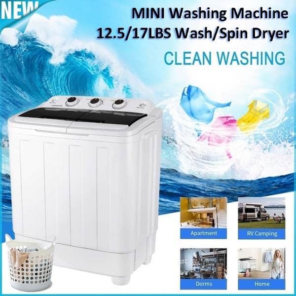 High Quality Erommy 2in1 12.5lbs/17lbs Portable Mini Compact Twin Tub