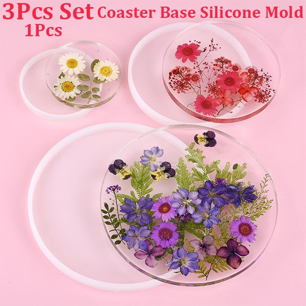 Round Square Rectangle Shape Coaster Base Silicone Mold Resin