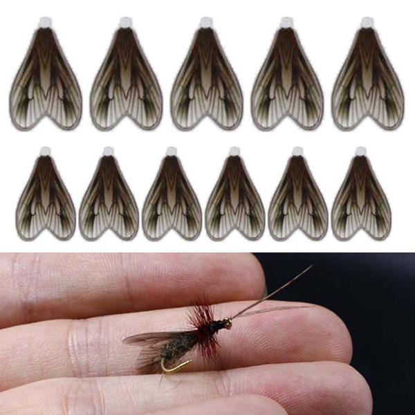36-80Pcs Realistic Adult Stonefly Wings Non-adhesive Trout Fishing Dry Fly  Tying Materials Pre-cut Fly Tying Wings