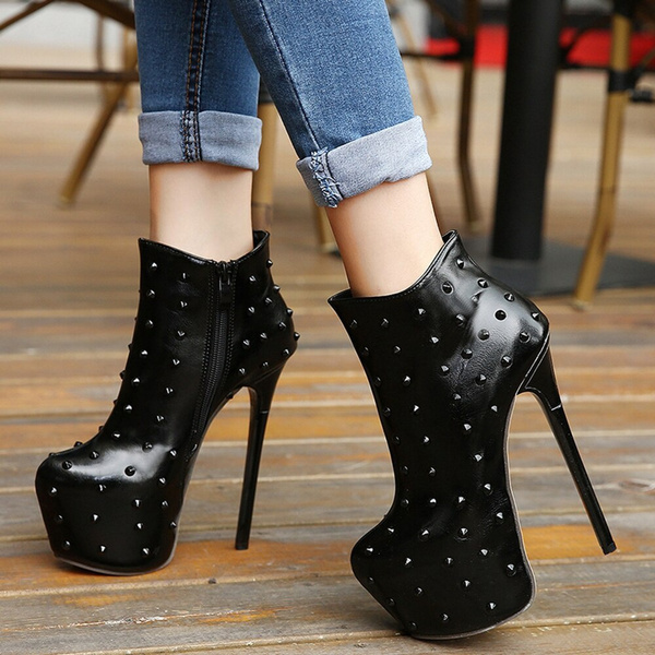 Women Ankle Boots Sexy Thin High Heel Winter Shoes Woman 