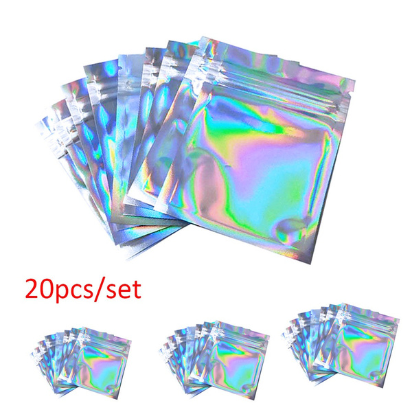 holographic zip bolsas