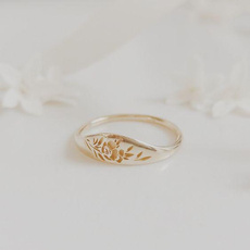 Unique, Flowers, wedding ring, crownring