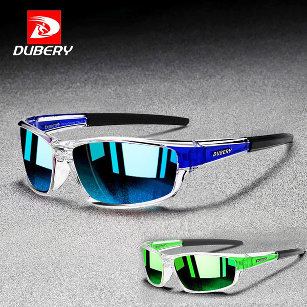 DUBERY Men Large Frame Sport Sunglasses Outdoor Riding Fishing Windproof Goggles 