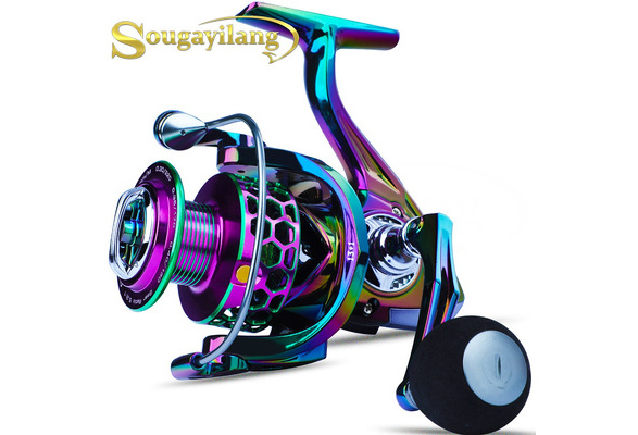 SOUAGYILANG Travel Colorful Fishing Reel 13 +1 BB Light Weight Ultra Smooth  Powerful Spinning Reels for Freshwater Saltwater Trolling Reel