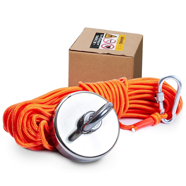 Magnet Fishing Kit with 700Lbs Pulling Force Fishing Magnets Double Sided  Neodymium Strong Magnets with 20m (65 Foot) Durable Rope