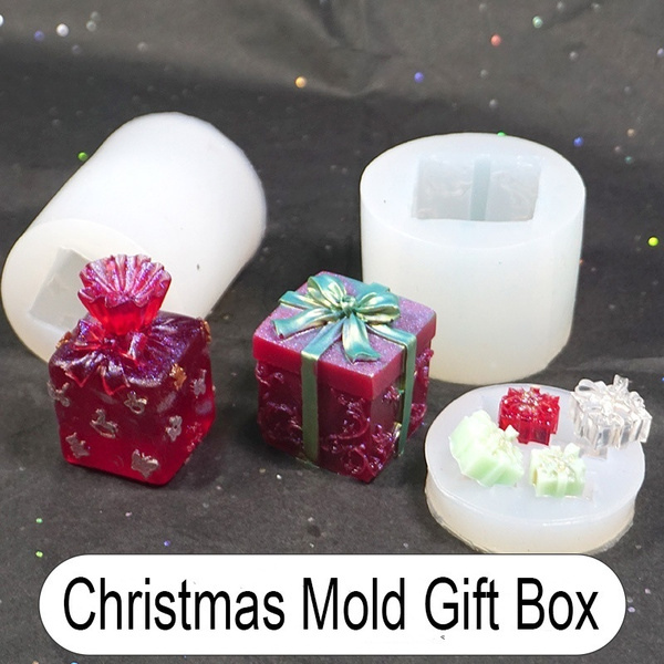 Christmas Mold Gift Box Silicone Mold Small Home Decoration Mold