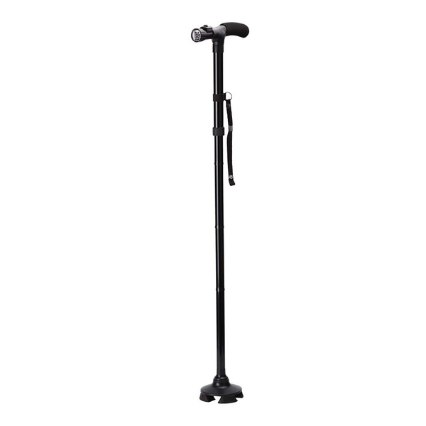 Walking Hiking Stick Section Adjustable Pole With LED lLight Safety Wish