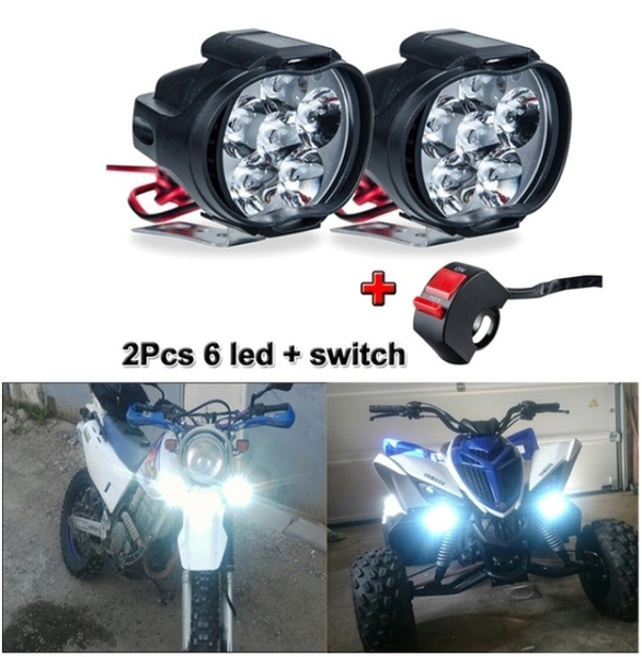 Scooters High Quality Super Bright Motorcycles Lamp Fog Spotlight Led Headlight 