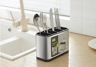 Steel, Kitchen & Dining, stainlesssteelspoonforkstoragerack, kitchenstainlesssteelrack