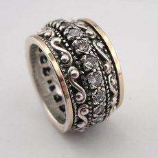 DIAMOND, wedding ring, 925 silver rings, Women Ring