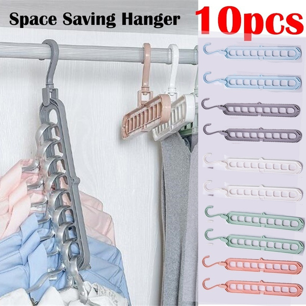 1PC 360 Rotating Magic Double Hook Space Saver Wonder Magic Hanger Racks  Hook Closet Organizer Vertical and Dual Use
