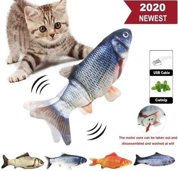 electric wagging fish cat toys