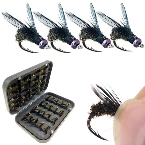 5/10/15/25 Pcs Trout Nymph Fly Fishing Lure Wet Flies Nymphs Hook