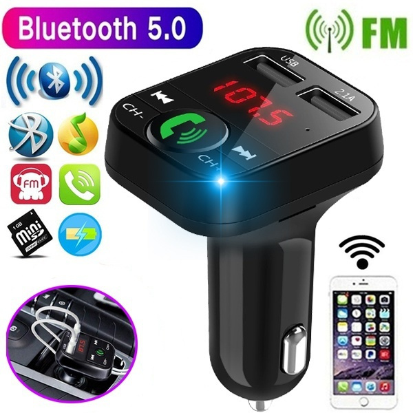 DC12-24V Bluetooth Car Kit MP3 Wireless FM Transmitter Dual USB Charger Handsfre 