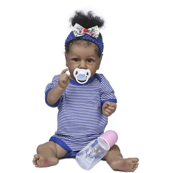 Full Silicone Reborn Baby Dolls with Lifelike African American