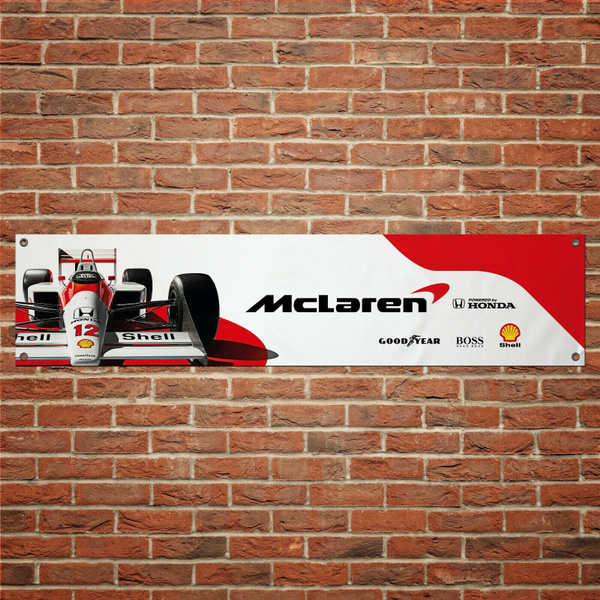 McLaren F1 Banner Garage Workshop PVC Sign Trackside Motorsport Car Display 