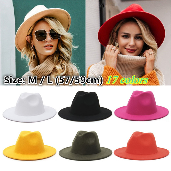 Autumn Winter Sun Hat Women Men Fedora 