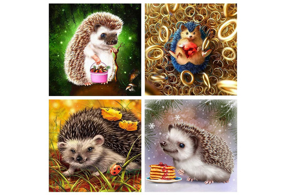 Diy 5D Diamond Painting Cartoon Hedgehog Diamond Art Animals