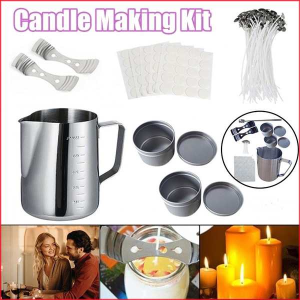 Candle Making Kit DIY Candles Craft Tool Set Pouring Pot Wicks Wax Cup Kit Gift 