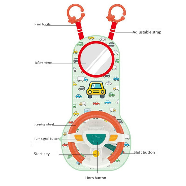 Toy, carseatsteeringwheelfortoddler, Cars, carseattoy