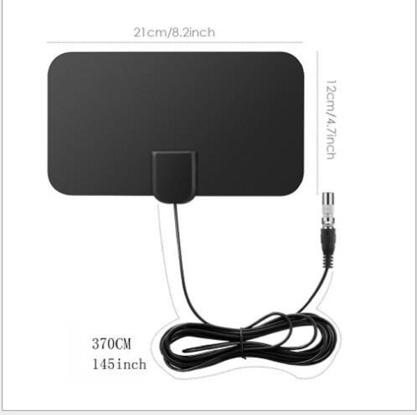 TV Antenna HDTV Flat HD Digital Amplified 50-Mile Range TVFox VHF UHF ...