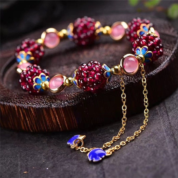 Natural garnet deals bracelet