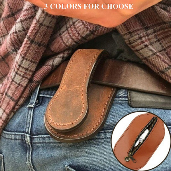 2021 New Fahion Men Leather Coin Purse Wallet Men's Belt Wallet Men Outdoor  Utility Self-Defense Multi-Tool Wallet Cowboy Style Outdoor Supplies