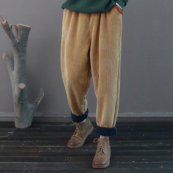 mens fleece lined corduroy pants