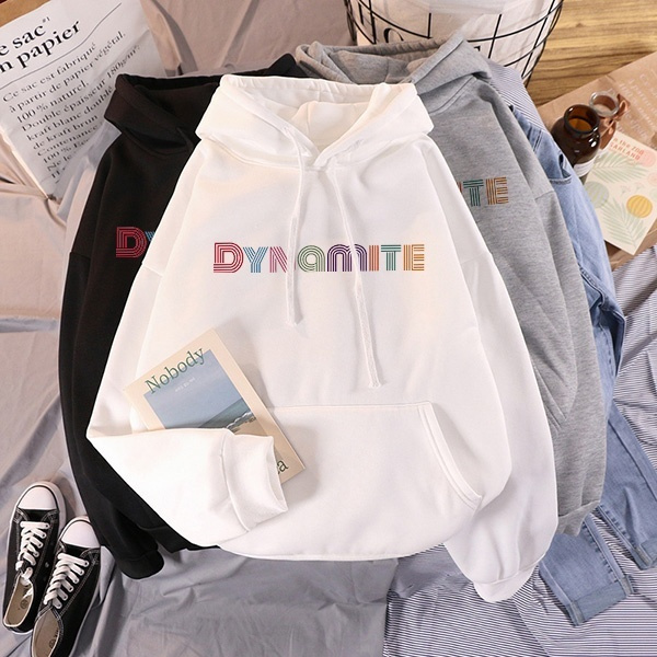 Dynamite Printed Hoodie Fashion Kpop Boys Band Bts Korean Style New Album Poster Cute Sweatshirt Hip Hop Sweatshirt Top