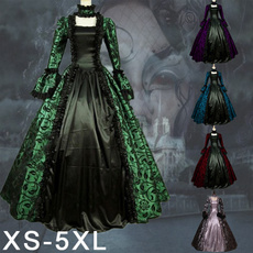 GOTHIC DRESS, gowncosplay, Medieval, Cosplay Costume