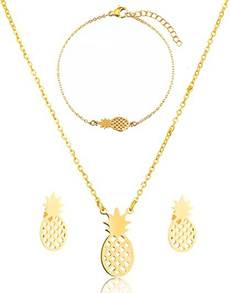 Steel, pineapplejewelrysetsforwomen, pineapplejewelryset, Jewelry