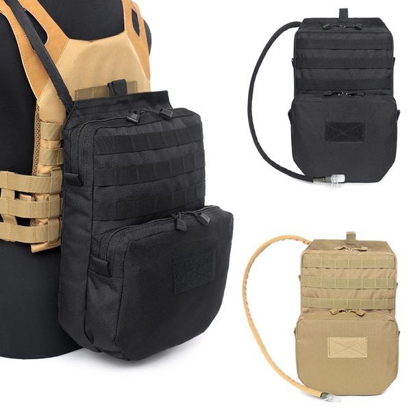 Tactical Molle Vest Water Hydration Pouch for 3L Water Bag Durable ...