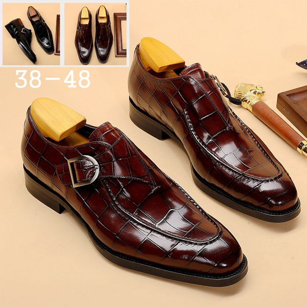 Details about   British Mens Real Leather Business Shoes Square Toe Oxfords Work Office Formal L