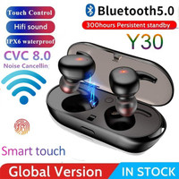 Wish Recensioni dei clienti: I più recenti Y30 TWS Wireless Bluetooth 5.0  Smart Fingerprint Touch Earbuds Cuffie sportive stereo Super Bass con  scatola di ricarica Qualità audio HIFI Microfono incorporato Cuffie da
