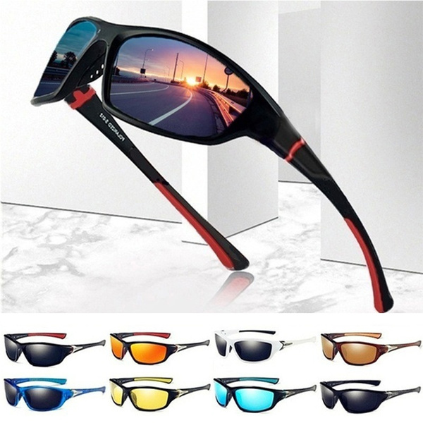 Vintage Polarized Sunglasses UV400 Protection Color Change Reflective Lens  for Driving Cycling Camping Fishing C15 