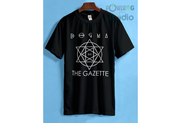 THE GAzette shirt THE GAzette dogma rock metal japanese T shirt black mens  Tee