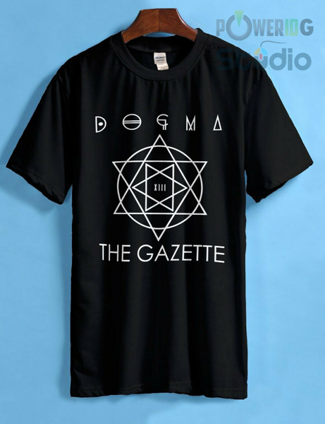 THE GAzette shirt THE GAzette dogma rock metal japanese T shirt black mens  Tee