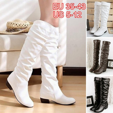 Knee High Boots, Plus Size, Leather Boots, long boots