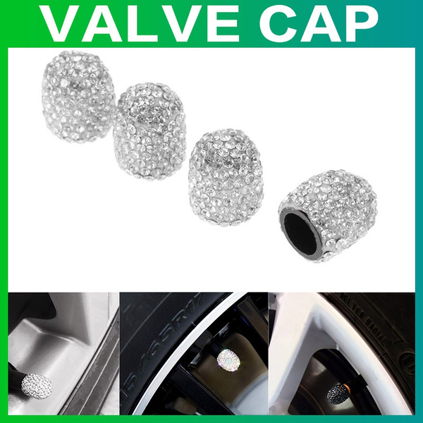 4 piece Diamond Shining Soft Clay Rhinestone Car Tire Valve Caps Accessories 4 piece Diamond Shining Soft Clay Rhinestone Car Tire Valve Caps Accessories