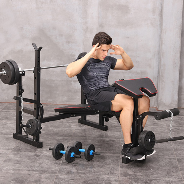 Multifunctional Weightlifting Bench Press Bench Barbell Bed Squat Rack Barbell