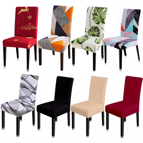 1pcs Dining Room Chair Cover Removable Washable Stretch Seat Cover Home Decor 