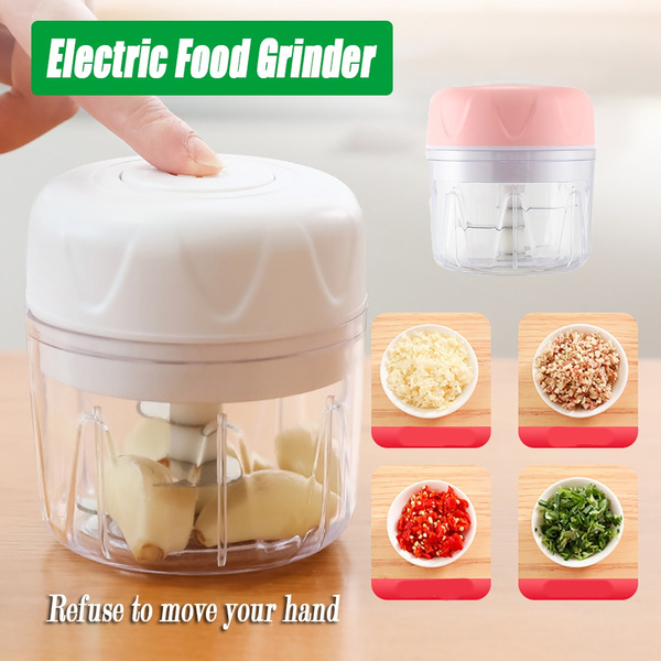 Electric Garlic Press Crusher Food Chopper Mincer Vegetable Cutter